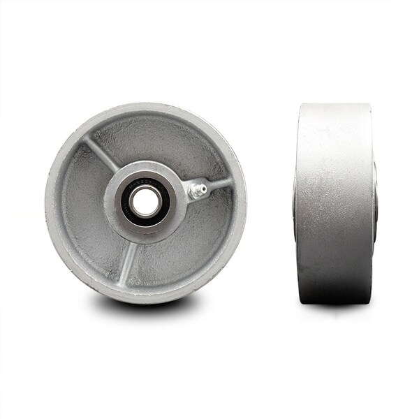 SCC -4" Semi Steel Cast Iron Wheel Only w/Ball Bearing - 1/2" Bore-700 lbs Cpty